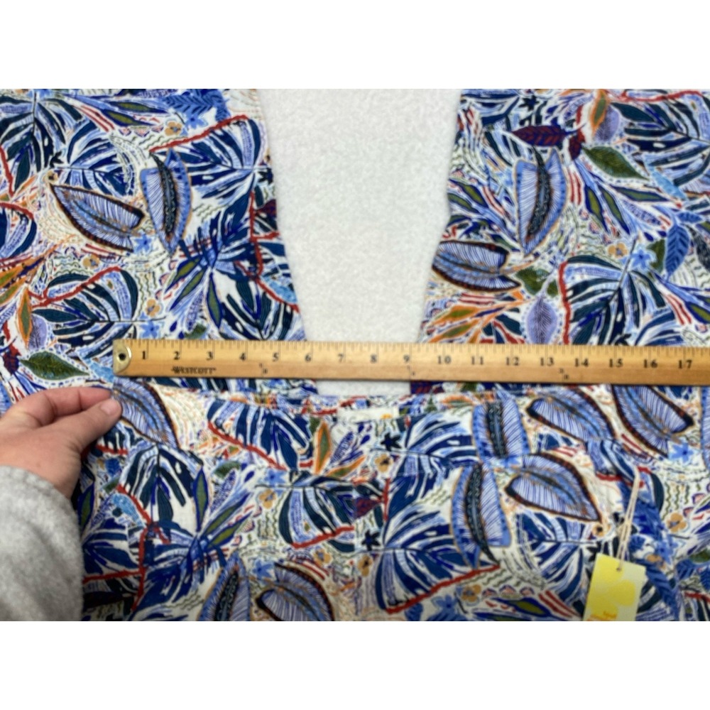 C&C California NWT Linen Wide Leg Botanical Washable Pants Women's Large - Picture 6 of 9
